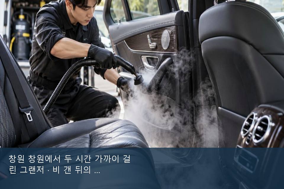 창원 창원에서 두 시간 가까이 걸린 그랜저 · 비 갠 뒤의 작업